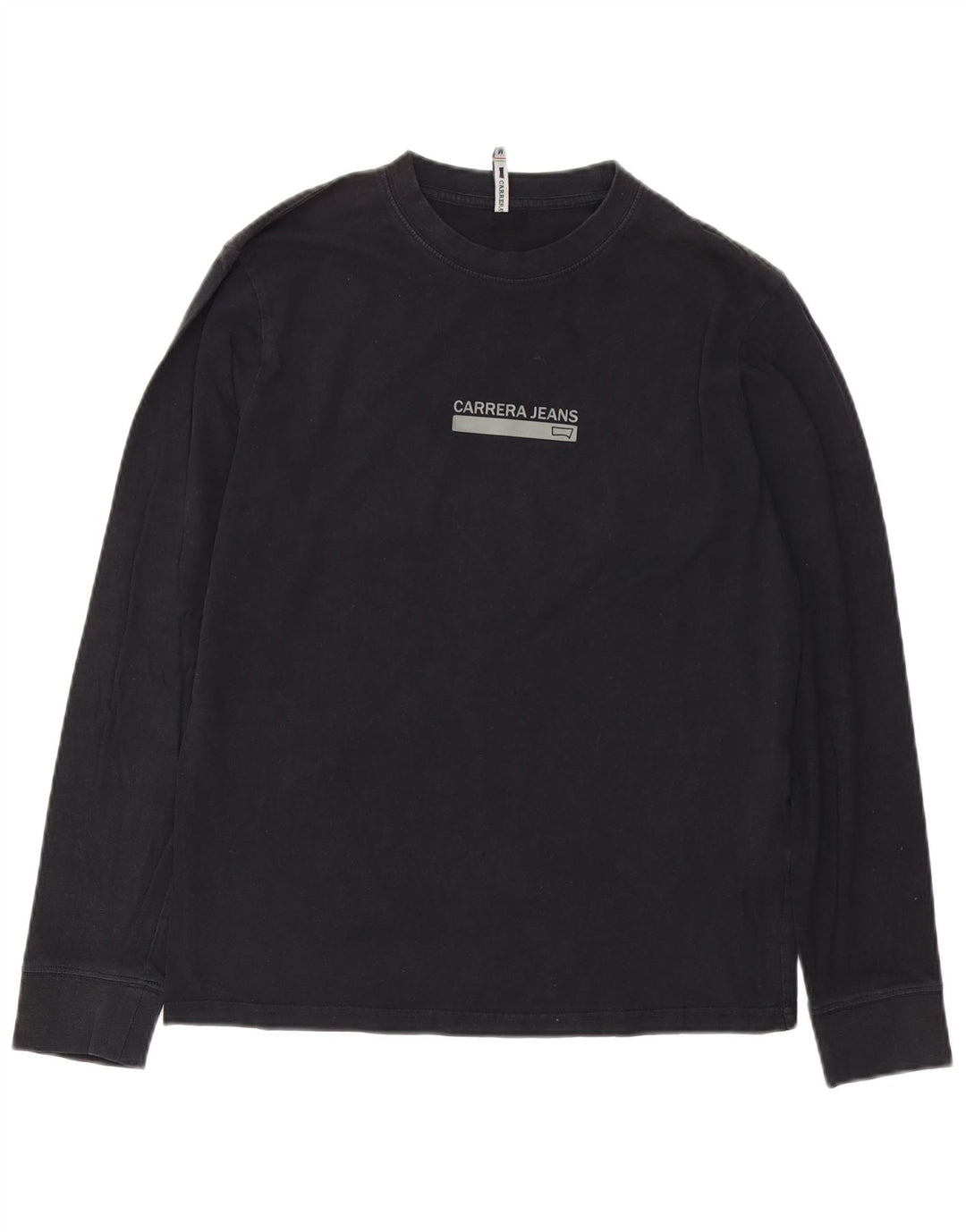 Мужской топ Carrera с длинными рукавами и рисунком, средний черный хлопок