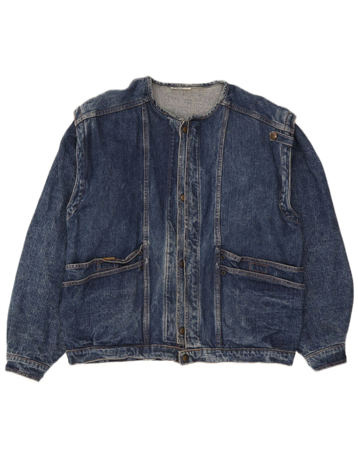 Винтажная мужская джинсовая куртка UK 40, большая синяя