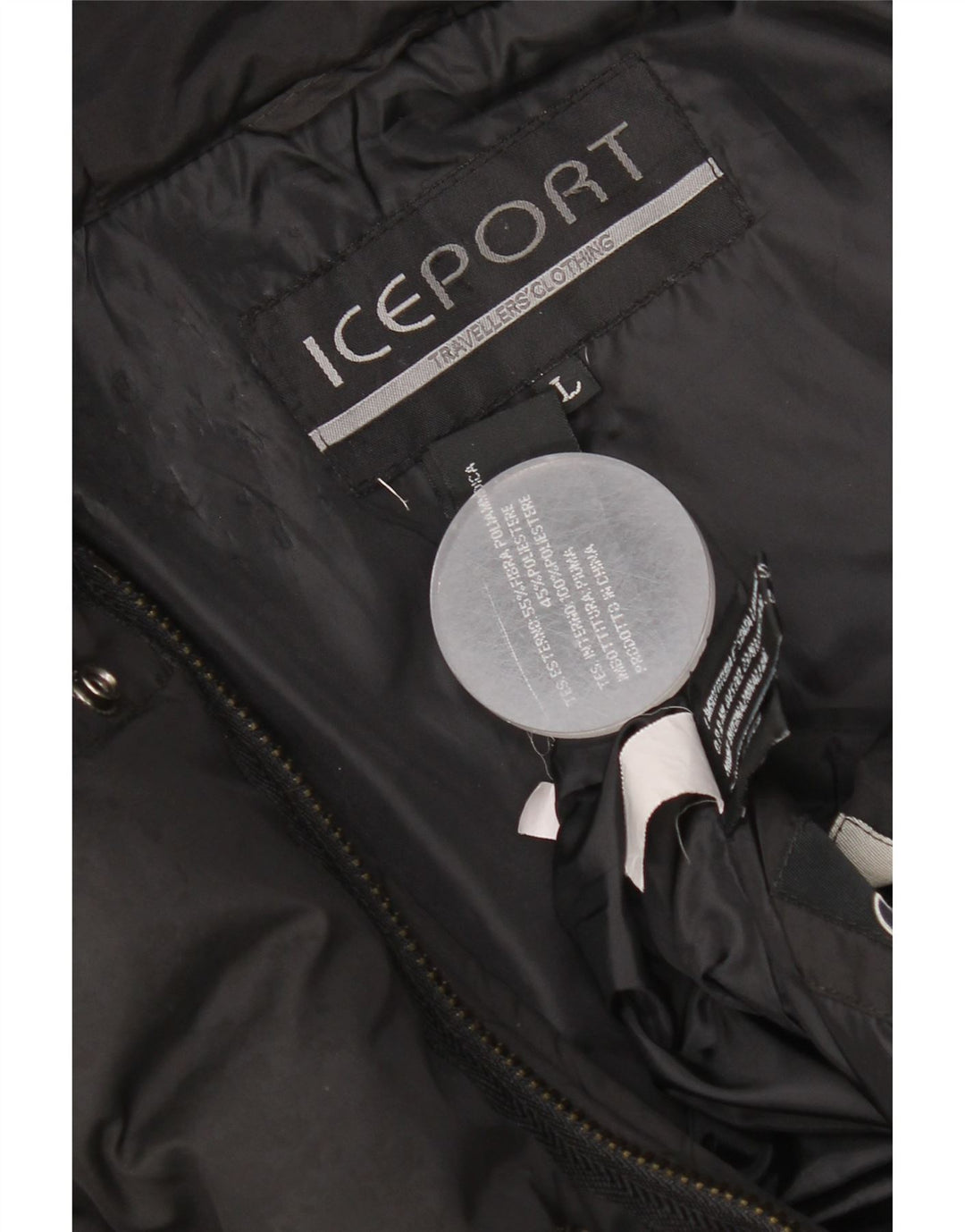 Женская утепленная куртка Iceport с капюшоном UK 40, большая, черная, полиамид