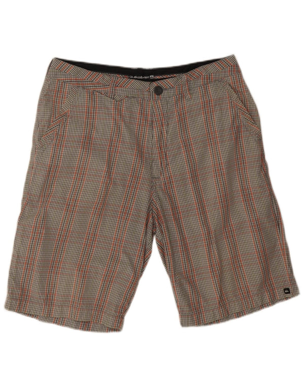 Мужские шорты чинос Quiksilver W32, средний размер, разноцветная клетка, хлопок