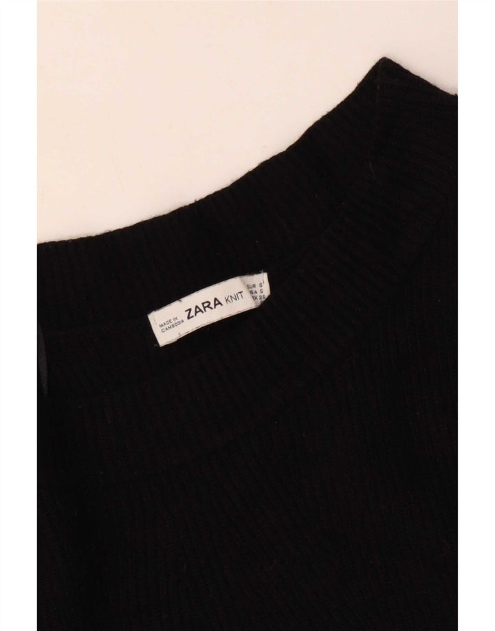 Женский свободный джемпер с вырезом «лодочка» Zara UK 10, маленький черный