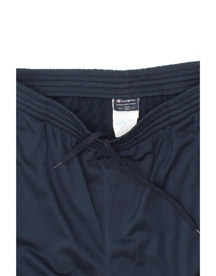 CHAMPION Mens Tracksuit Trousers Large Navy Blue Polyester Vintage Champion and Second-Hand Champion from Messina Hembry 