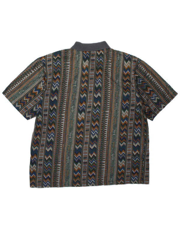 Mango Mens Polo Shirt XL Multicoloured Geometric