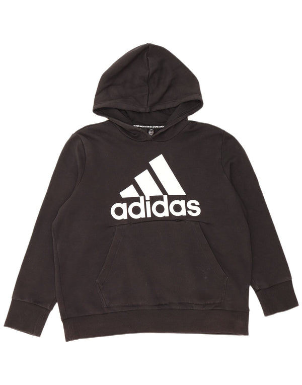 Женский джемпер с капюшоном ADIDAS UK 24/26 2XL, черный хлопок