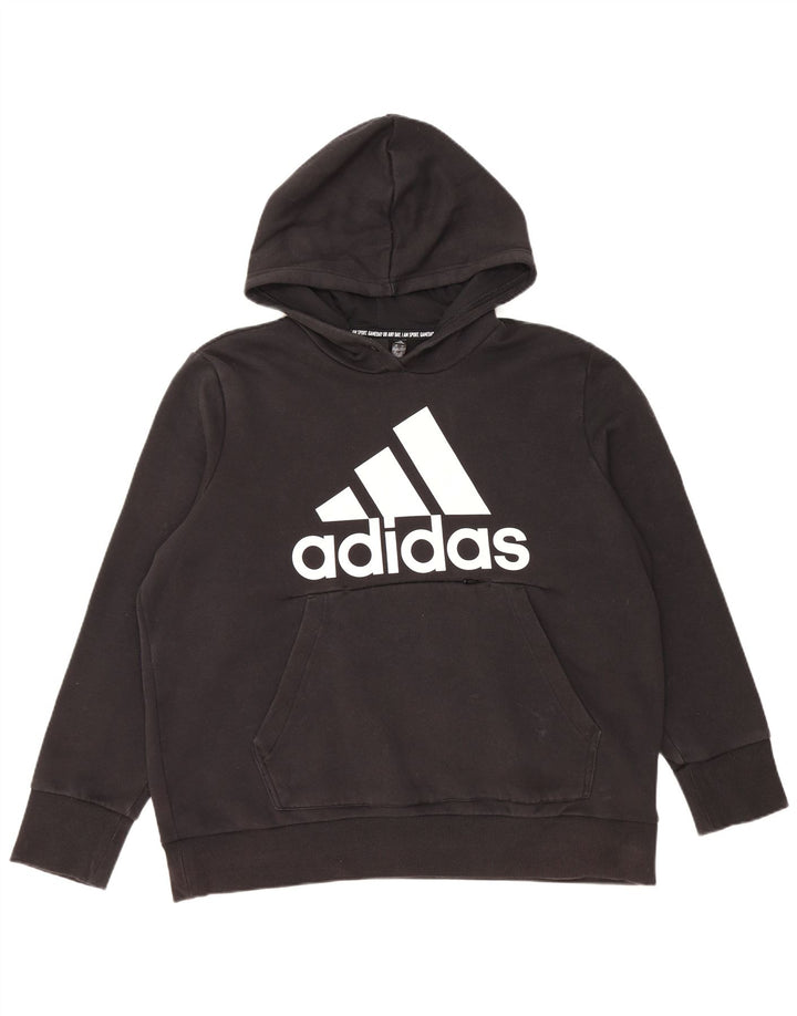 Женский джемпер с капюшоном ADIDAS UK 24/26 2XL, черный хлопок