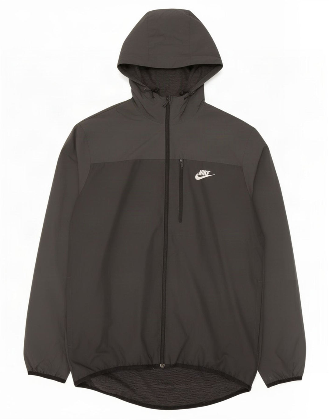 Мужская куртка-дождевик с капюшоном Nike UK 38, средний черный полиэстер