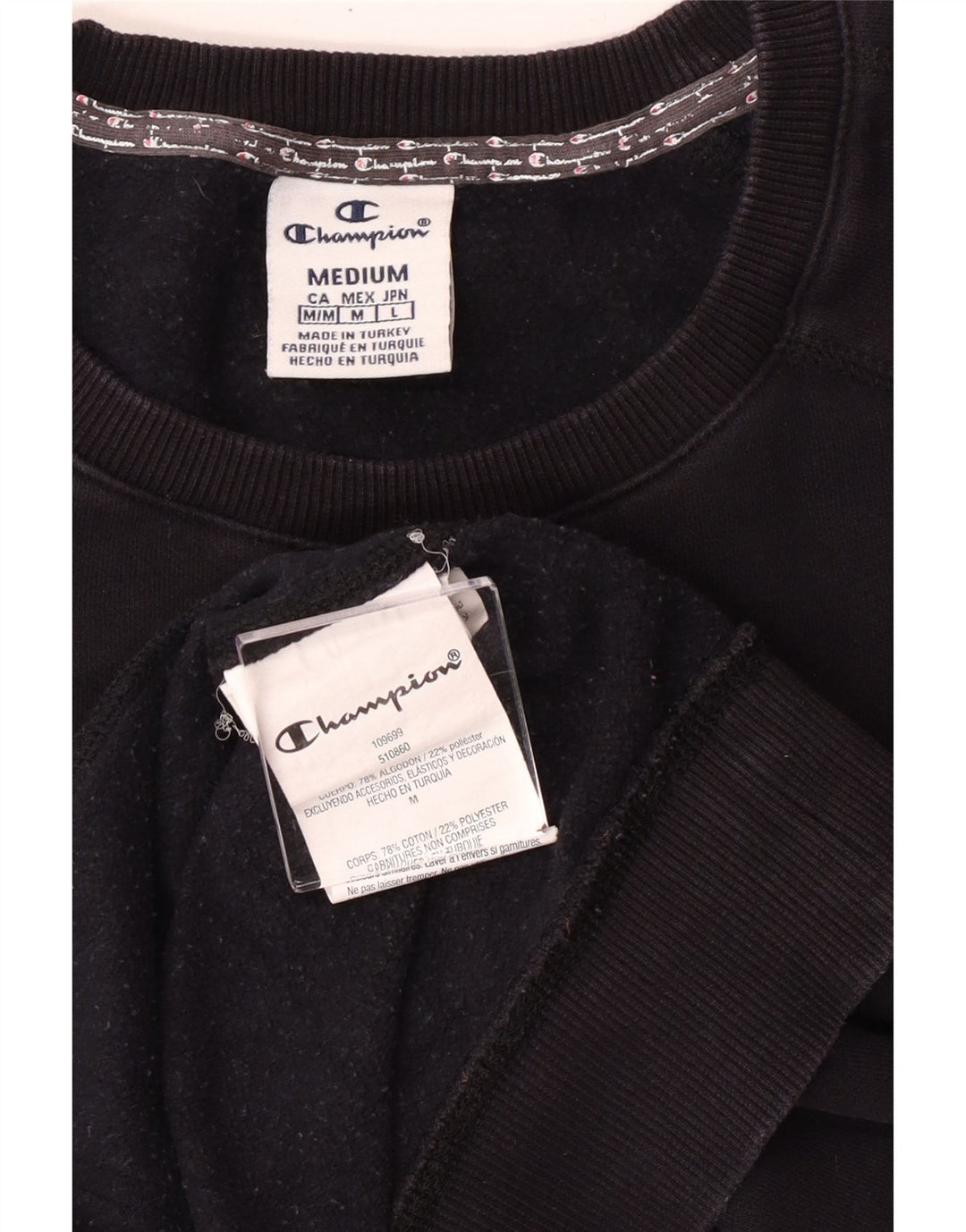 Женский свитер с рисунком CHAMPION, джемпер UK 14, средний черный, хлопок