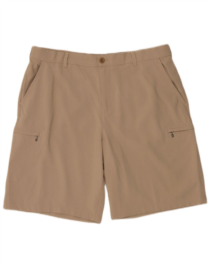 IZOD Мужские шорты карго W38 XL бежевые из полиэстера