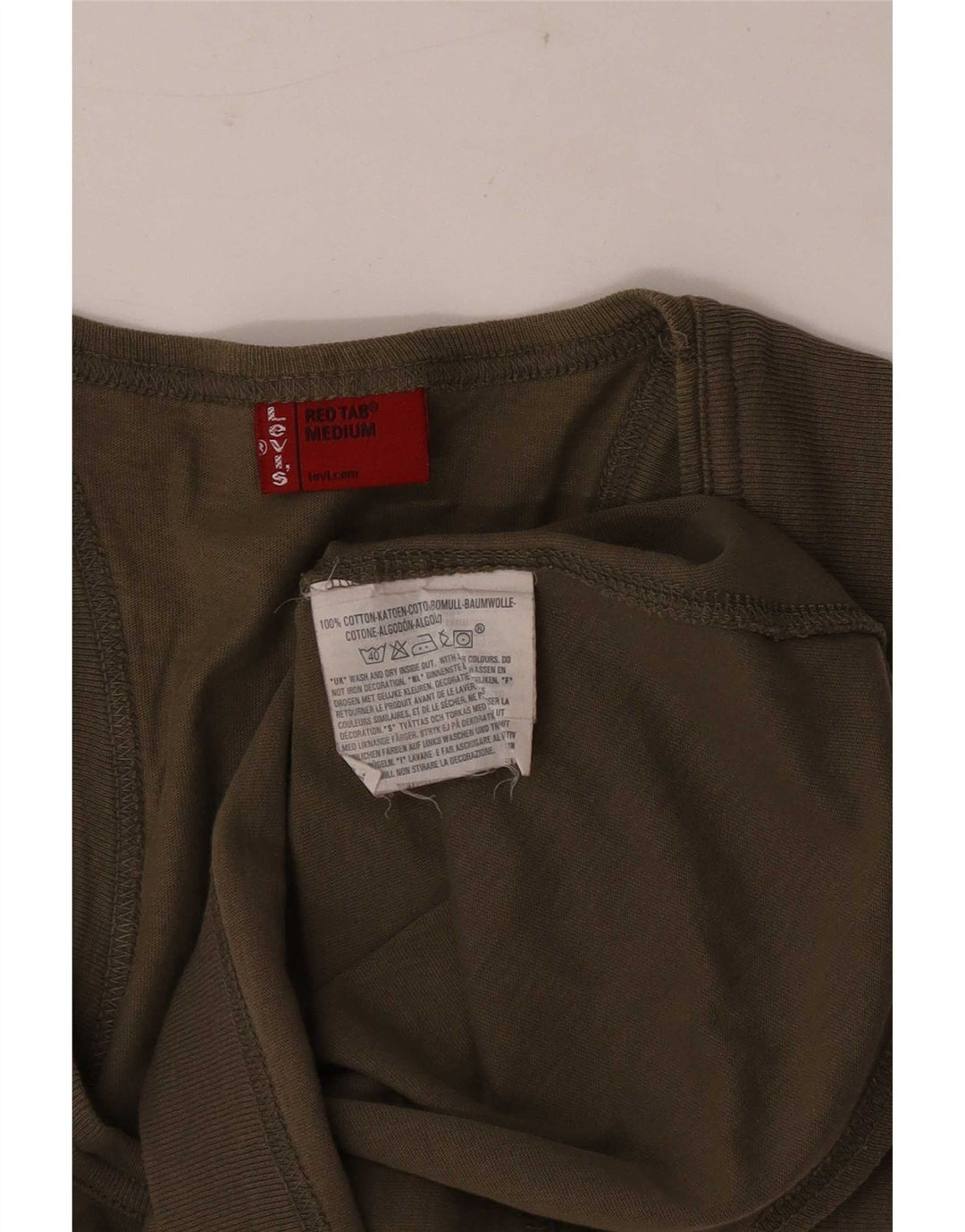 Женский жилет Levi's Top UK 12, средний цвет хаки, хлопок