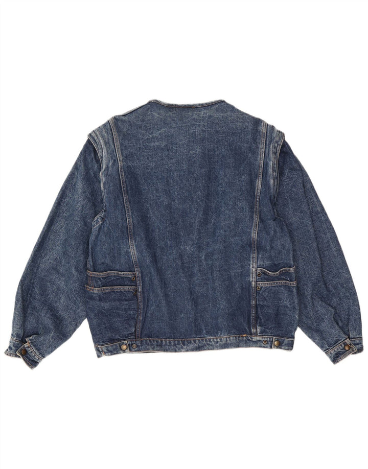Винтажная мужская джинсовая куртка UK 40, большая синяя