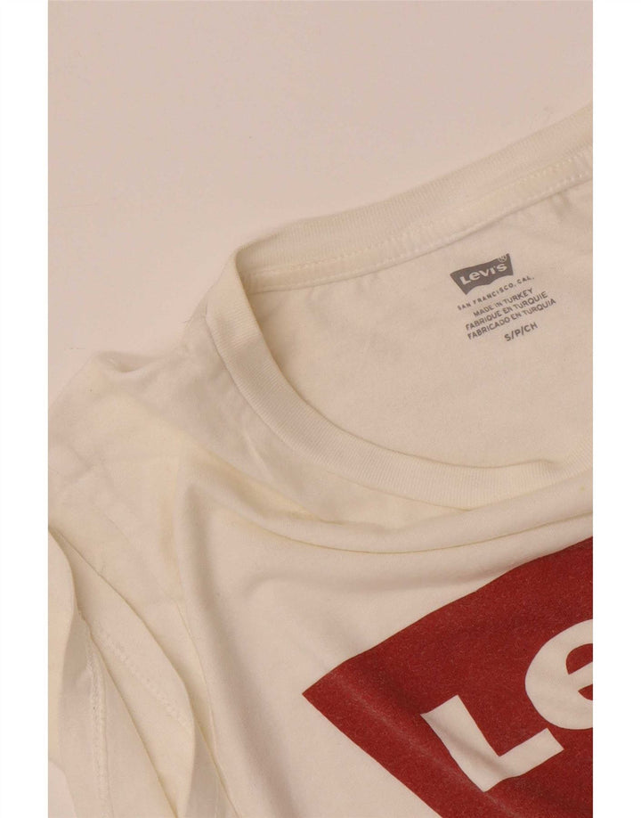 Женская футболка с рисунком Levi's Top UK 10, маленькая белая