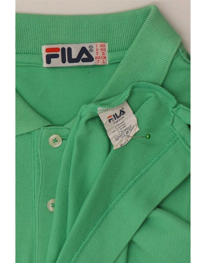 Мужская рубашка-поло Fila IT 48, средний зеленый хлопок