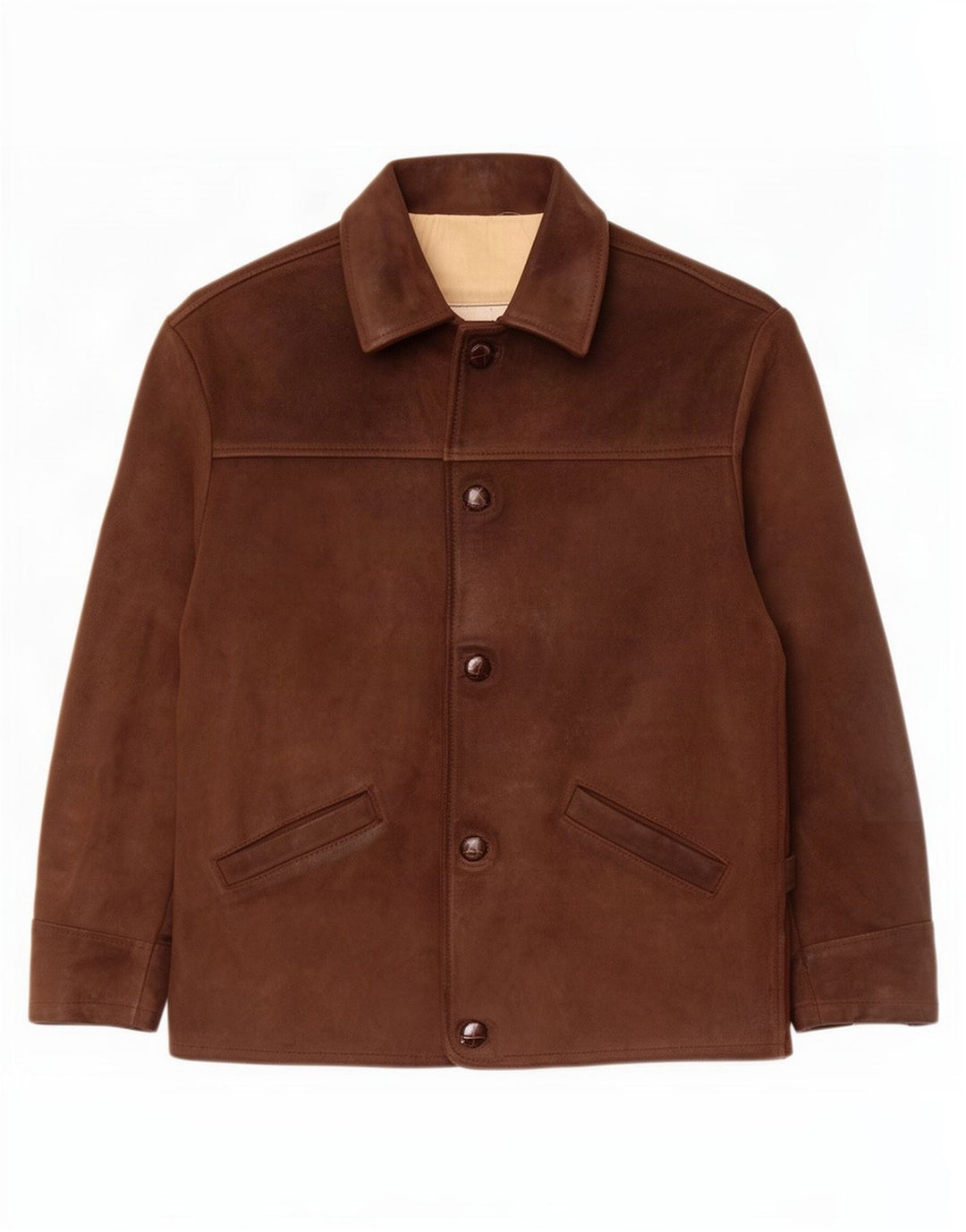 Legendary Jacket 1957 Мужская кожаная куртка UK 40, большая коричневая