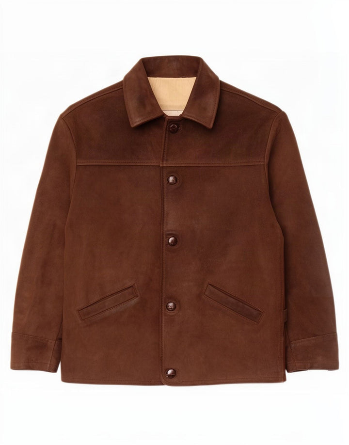 Legendary Jacket 1957 Мужская кожаная куртка UK 40, большая коричневая