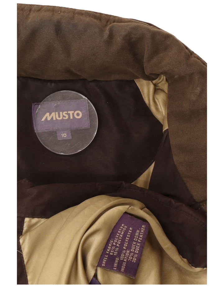 Женская стеганая куртка Musto UK 10, маленький коричневый полиэстер