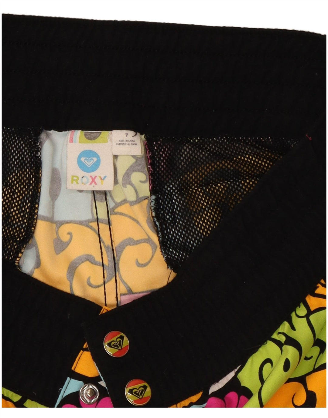 Женские шорты Roxy US 7 Medium W28, разноцветный полиэстер с цветочным принтом