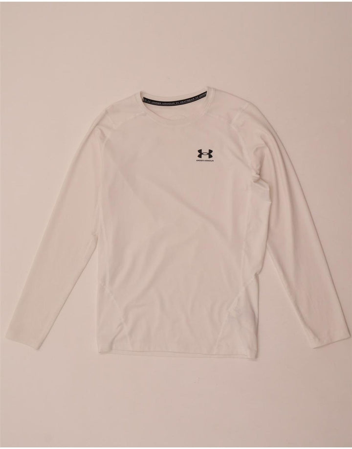 Мужской топ Under Armour Heat Gear с длинным рукавом XL, белый полиэстер