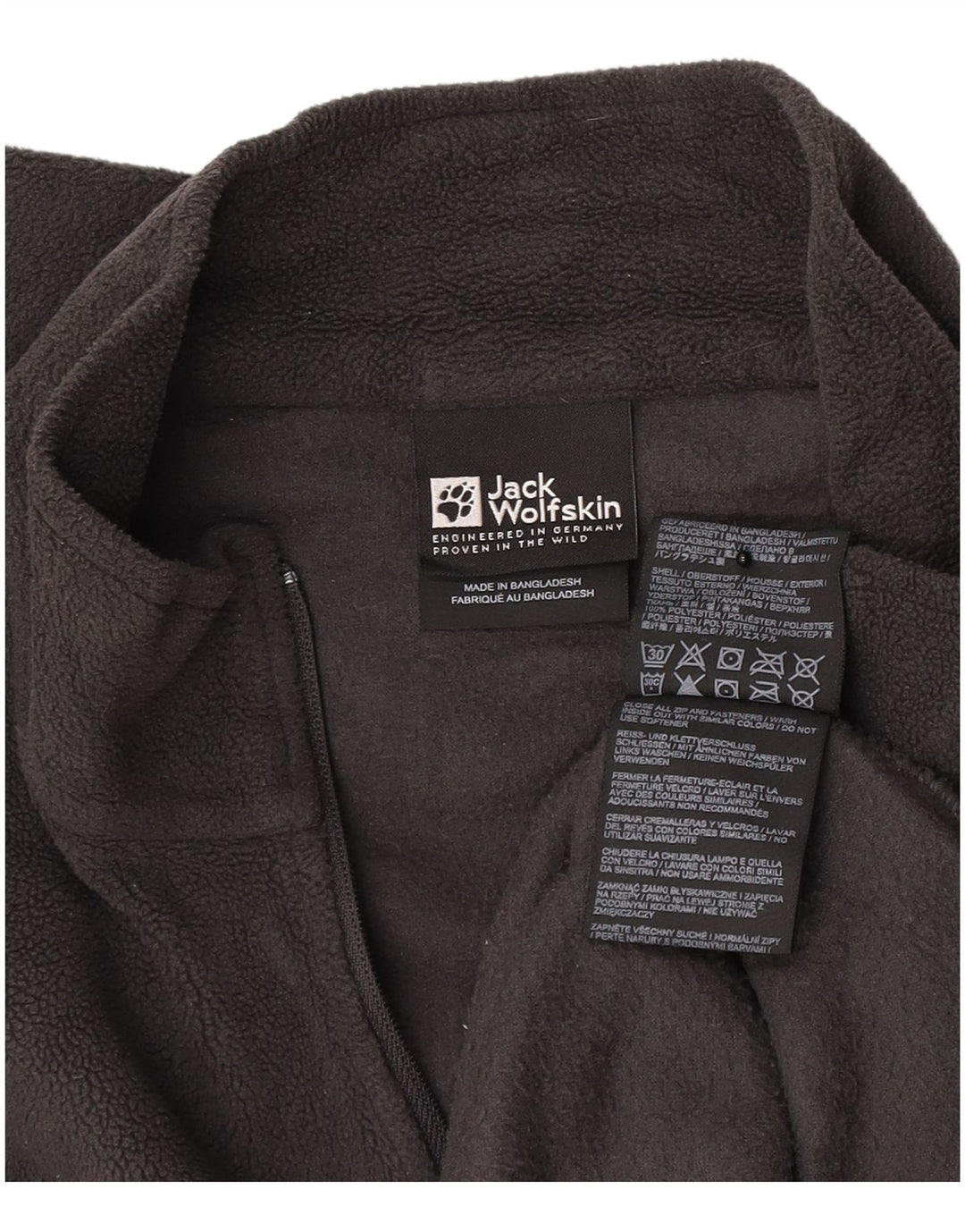 Мужской флисовый джемпер Jack Wolfskin с воротником на молнии UK 42, большой серый полиэстер