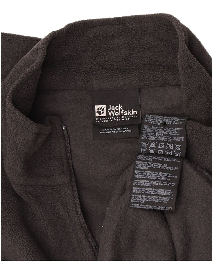 Мужской флисовый джемпер Jack Wolfskin с воротником на молнии UK 42, большой серый полиэстер