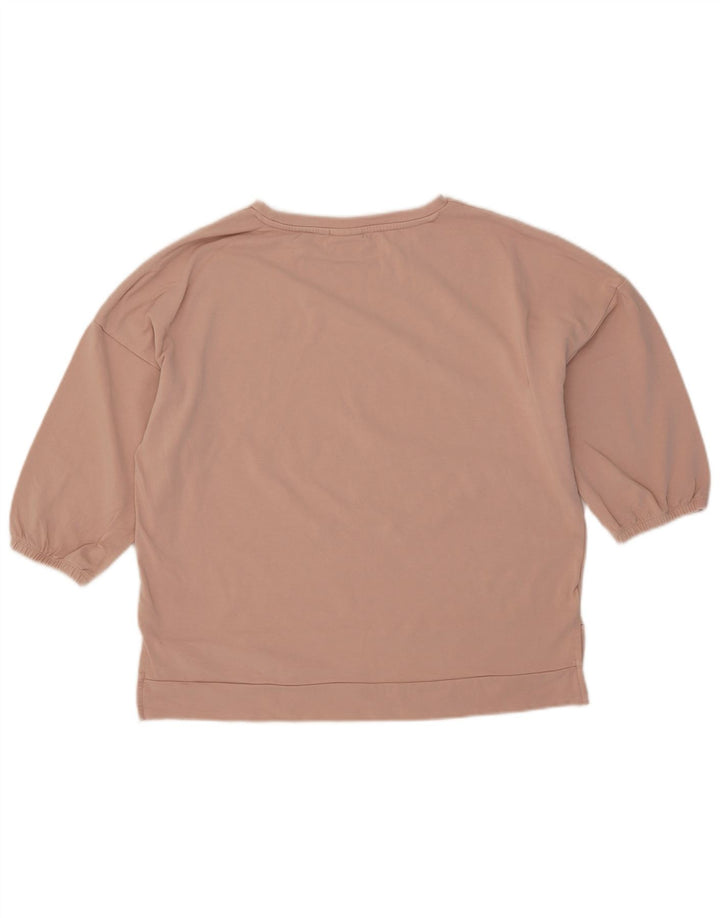 Женский свободный свитшот Ellesse с рукавом 3/4, Великобритания, 10, маленький розовый
