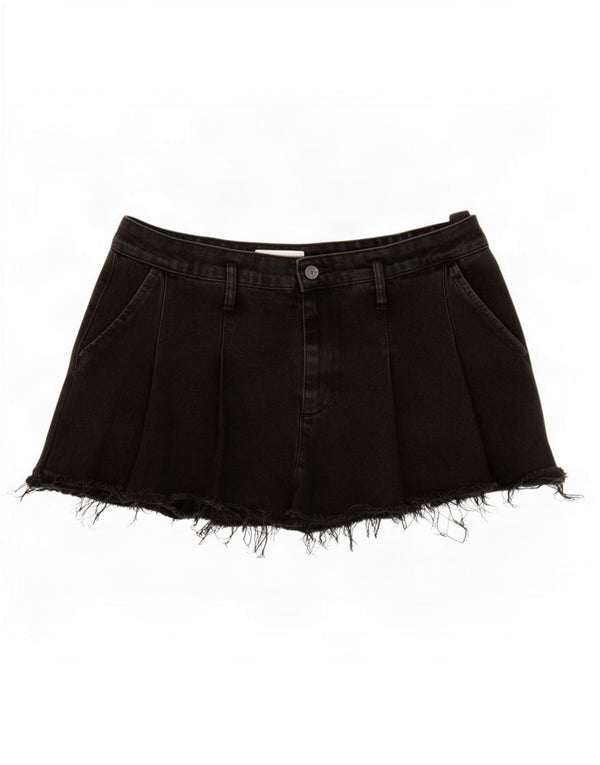 Женская джинсовая мини-юбка Zara XL W32, черный хлопок