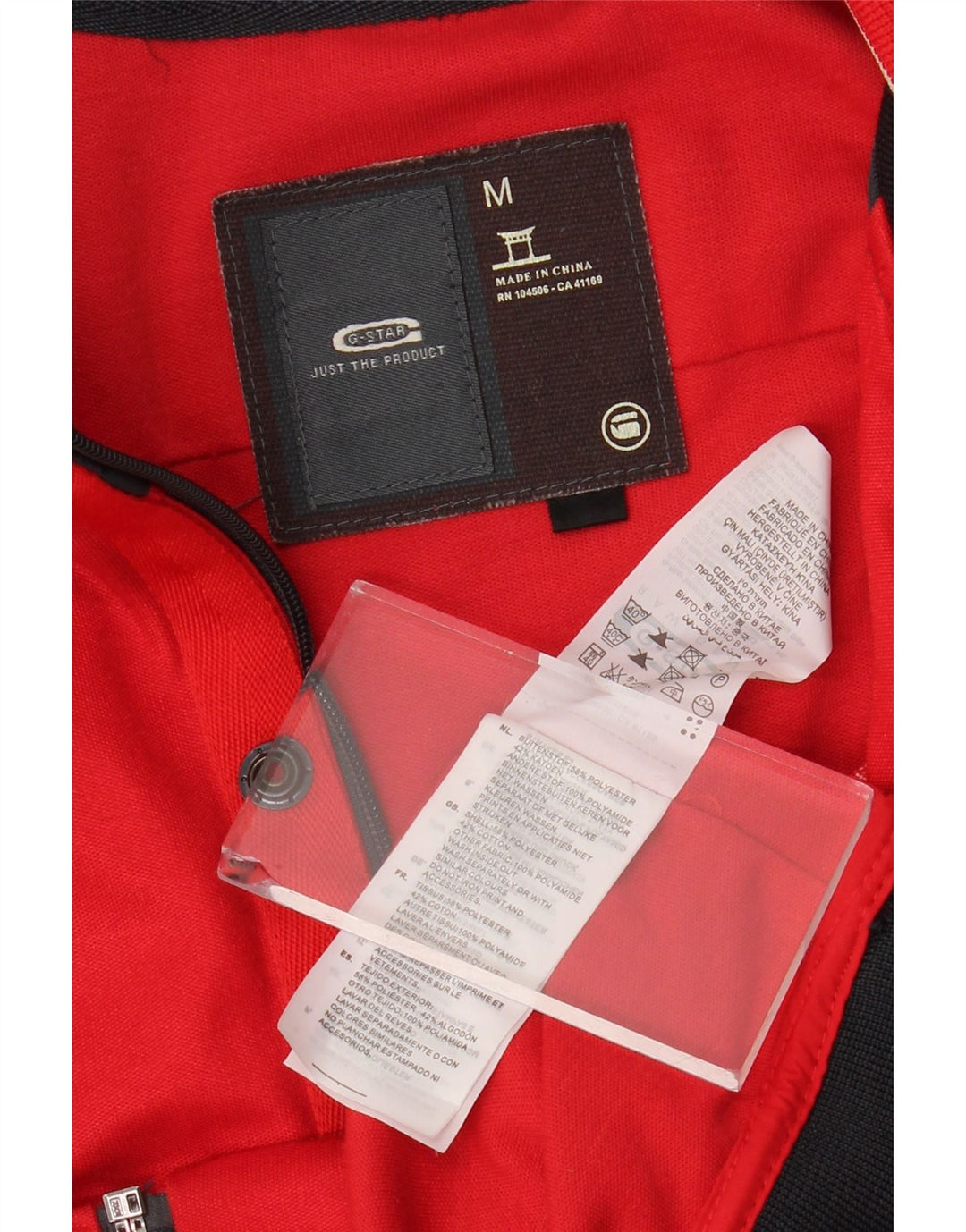 G-STAR Мужской спортивный костюм с графическим рисунком, верхняя куртка, средний красный полиэстер с цветными блоками