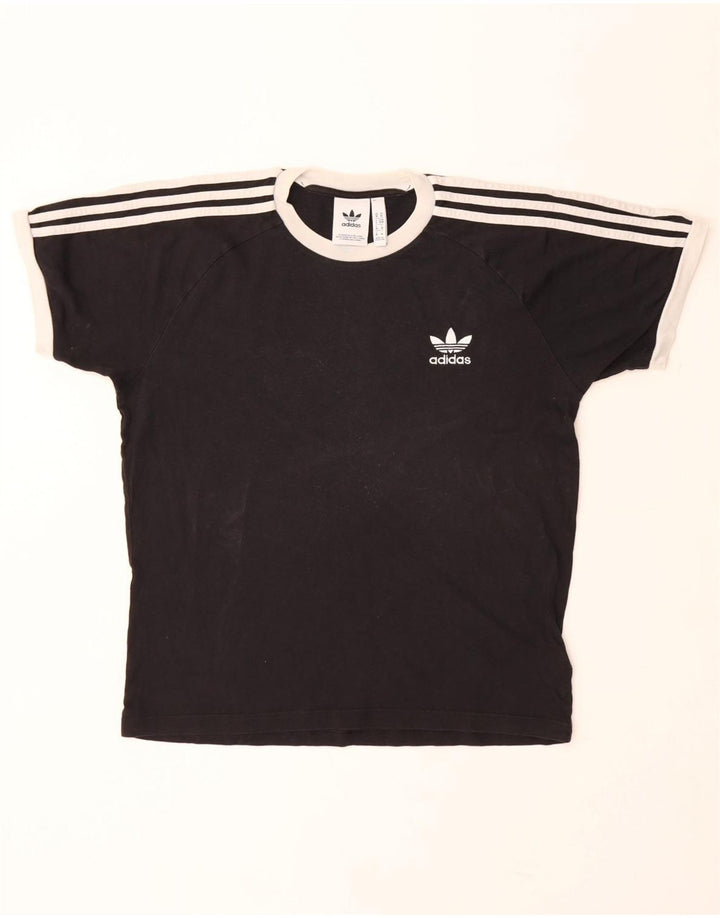 ADIDAS Мужская футболка из хлопка среднего размера, черная