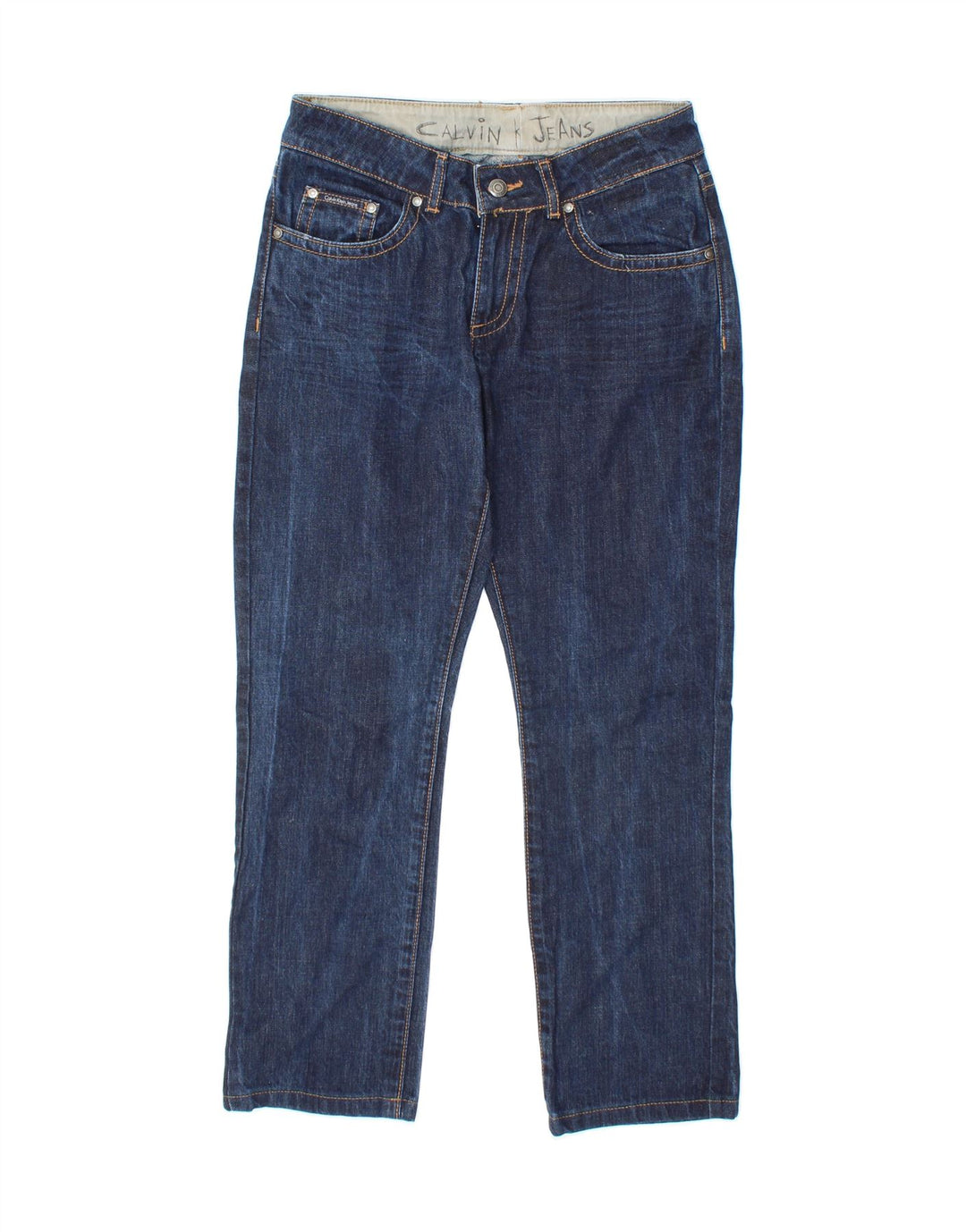 CALVIN KLEIN Womens Straight Jeans W29 L27  Blue Cotton Vintage Calvin Klein and Second-Hand Calvin Klein from Messina Hembry 