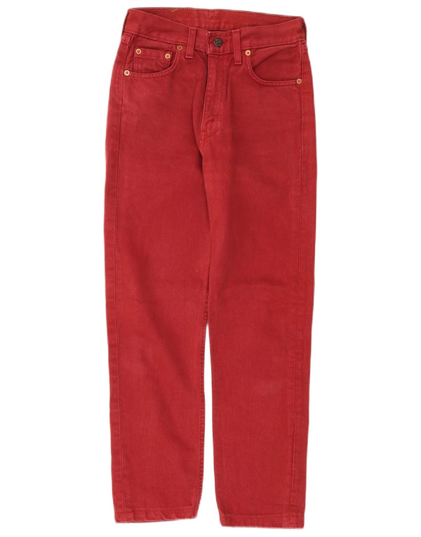 Женские прямые джинсы Levi's 534 с высокой талией W27 L32, красный хлопок