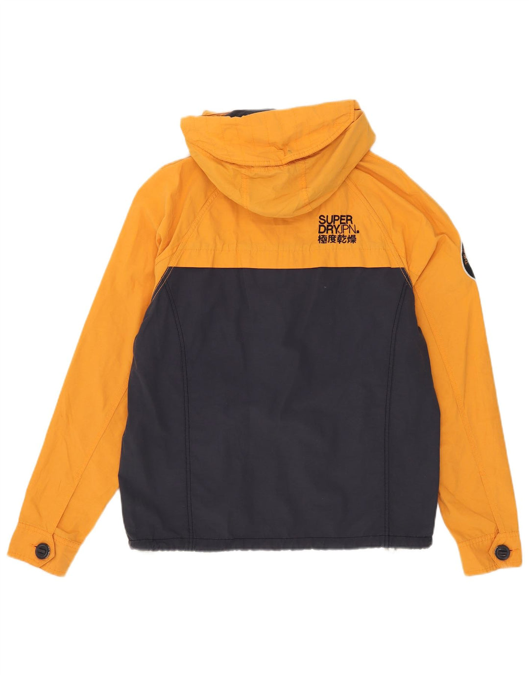 Мужская ветровка с капюшоном Superdry UK 38, средний темно-синий, цветной блок