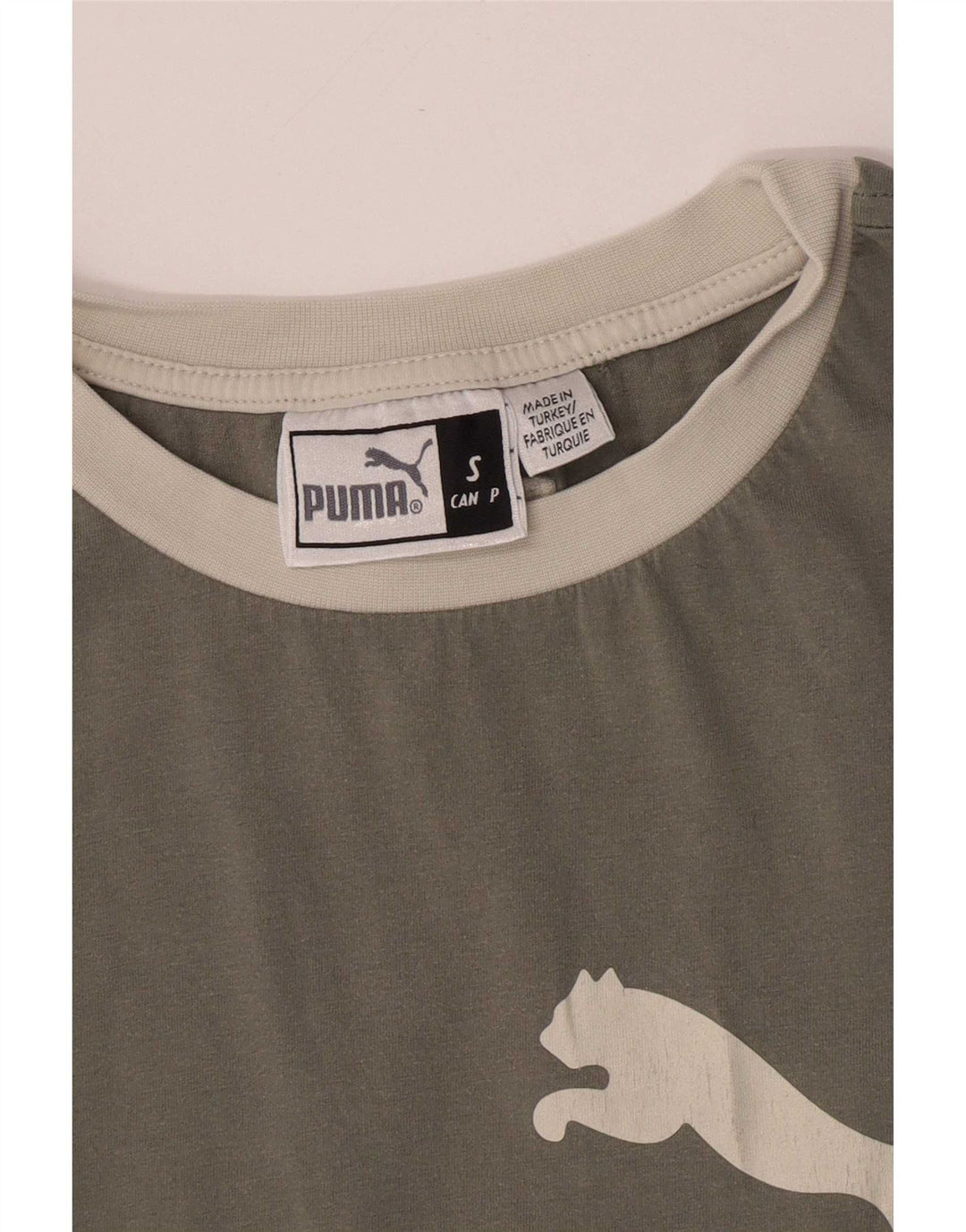 Мужская футболка с рисунком Puma, маленькая, серая