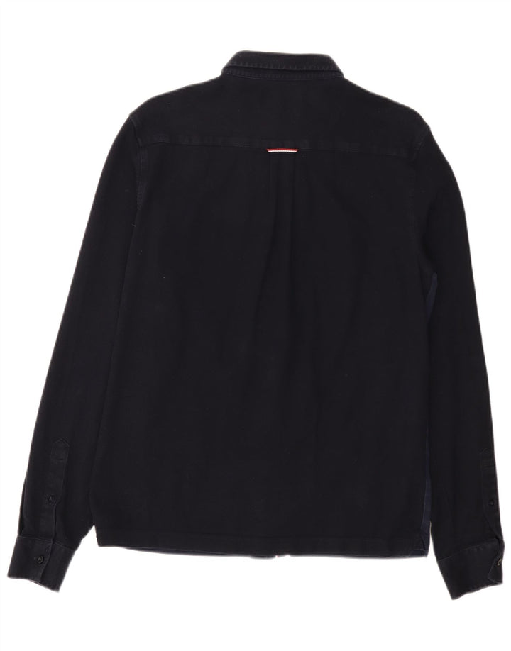 Мужская рубашка узкого кроя Fred Perry, средний темно-синий хлопок