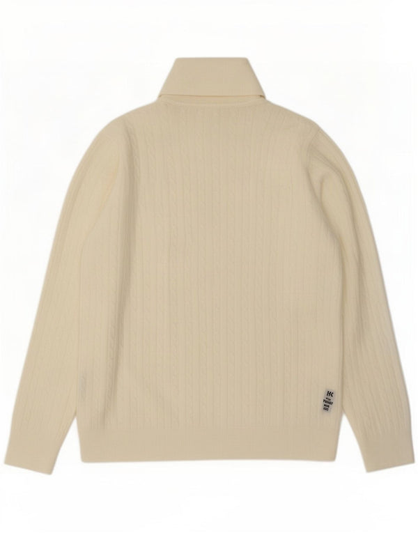 Женский джемпер с высоким воротником Marks & Spencer, Великобритания 16, большой Off White