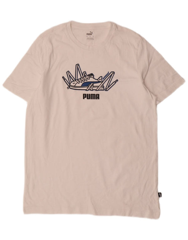 Мужская футболка с рисунком Puma, средний белый