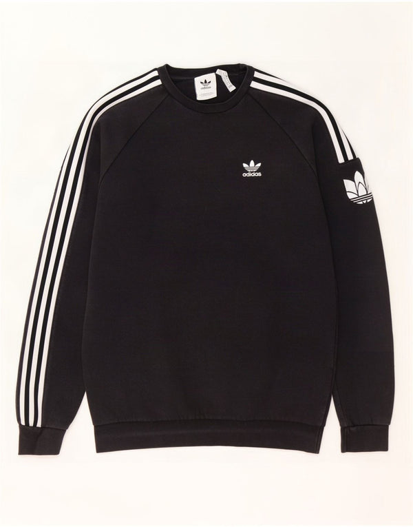 Мужской свитер с рисунком Adidas, маленький черный хлопковый джемпер