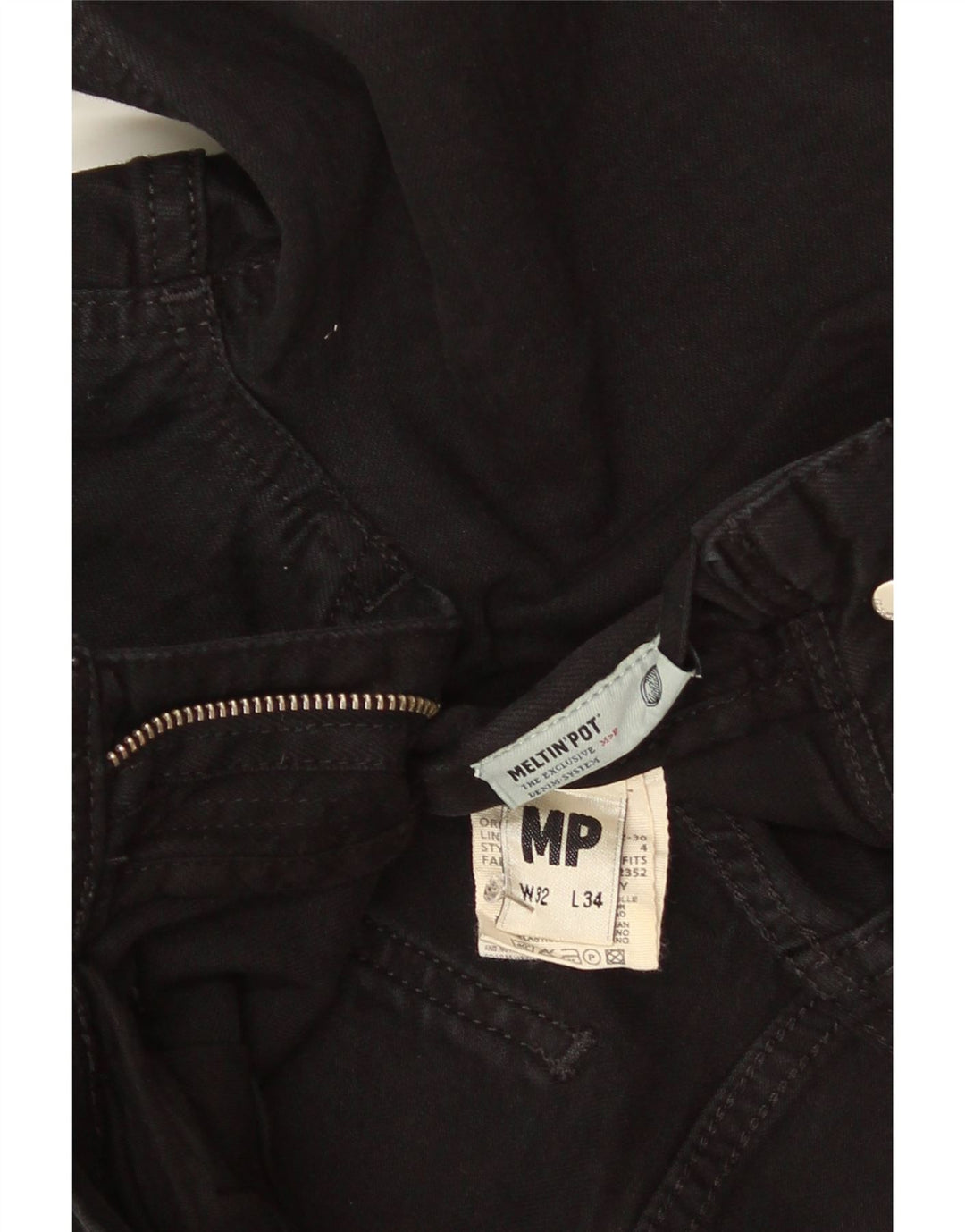 Мужские узкие джинсы Meltin' Pot W32 L28, черный хлопок