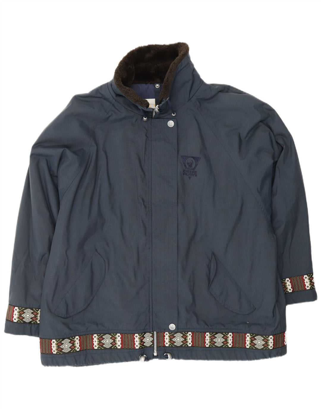 CIESSE PIUMINI Женская куртка-ветровка оверсайз, размер 48, большая, темно-синяя