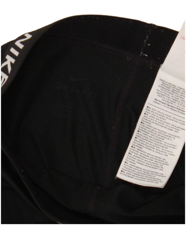 Леггинсы NIKE для девочек Dri Fit с рисунком, 13–14 лет, размер XL, черный полиэстер