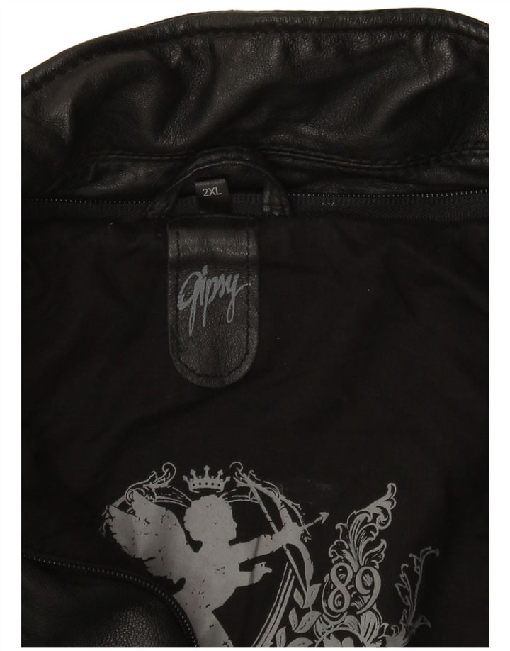 Женская кожаная косуха Gipsy UK 20 2XL, черная