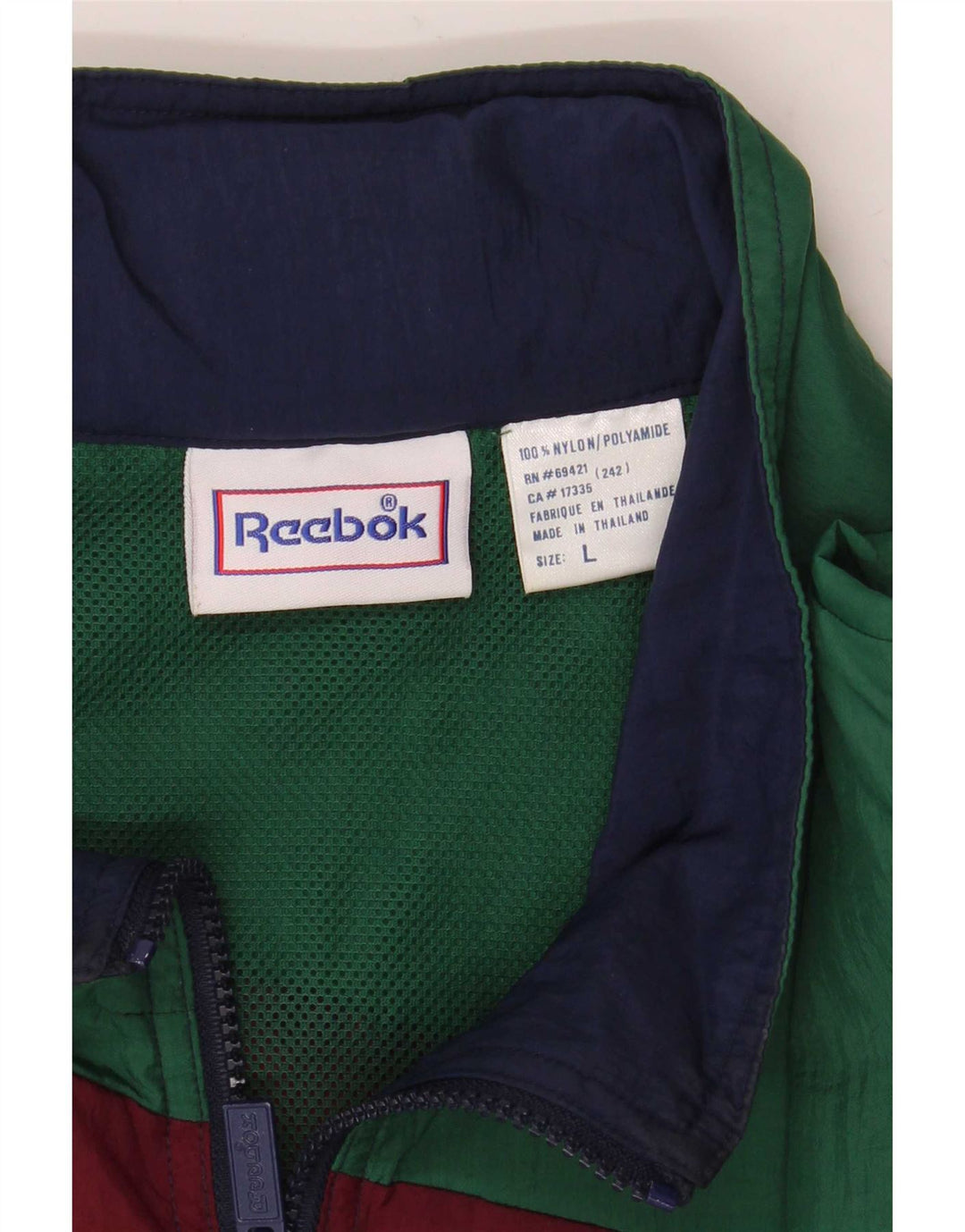 Мужская спортивная куртка Reebok UK 40, большая разноцветная с цветными блоками