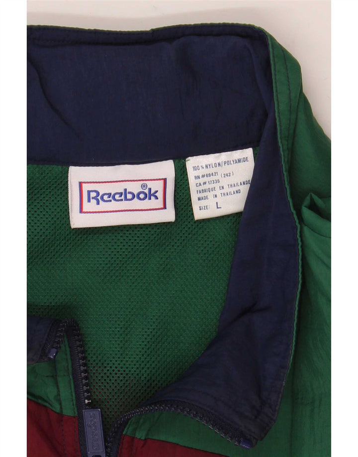Мужская спортивная куртка Reebok UK 40, большая разноцветная с цветными блоками
