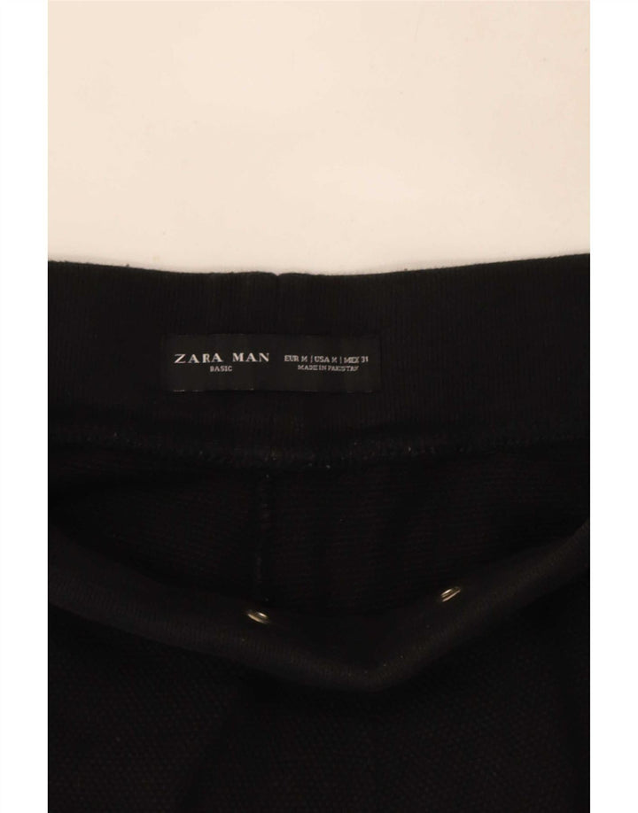 Мужские спортивные брюки Zara, джоггеры, средний черный, хлопок