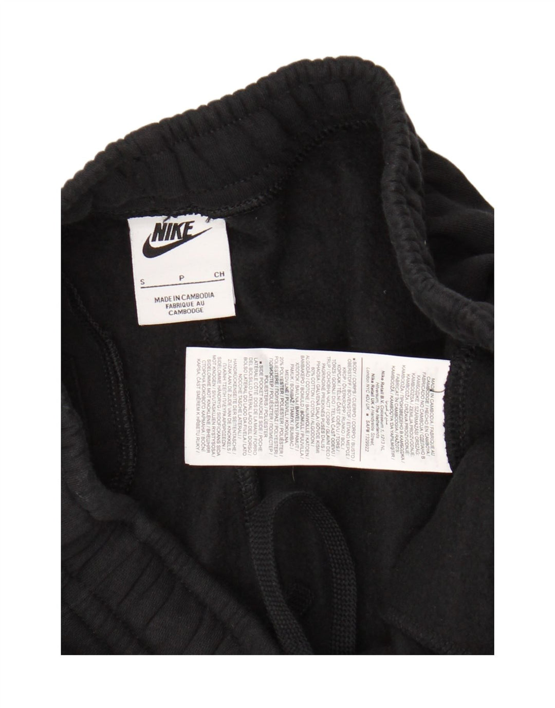NIKE Mens Tracksuit Trousers Joggers Small  Black Cotton Vintage Nike and Second-Hand Nike from Messina Hembry 