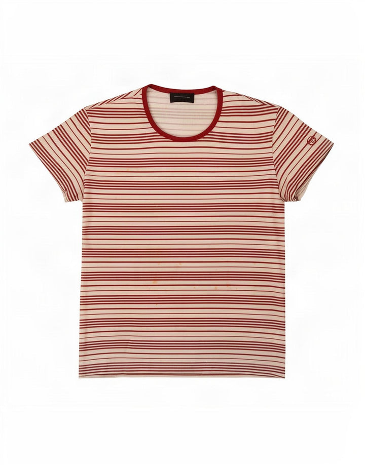Женская футболка Sergio Tacchini Top IT 44 Medium, полиэстер в белую полоску