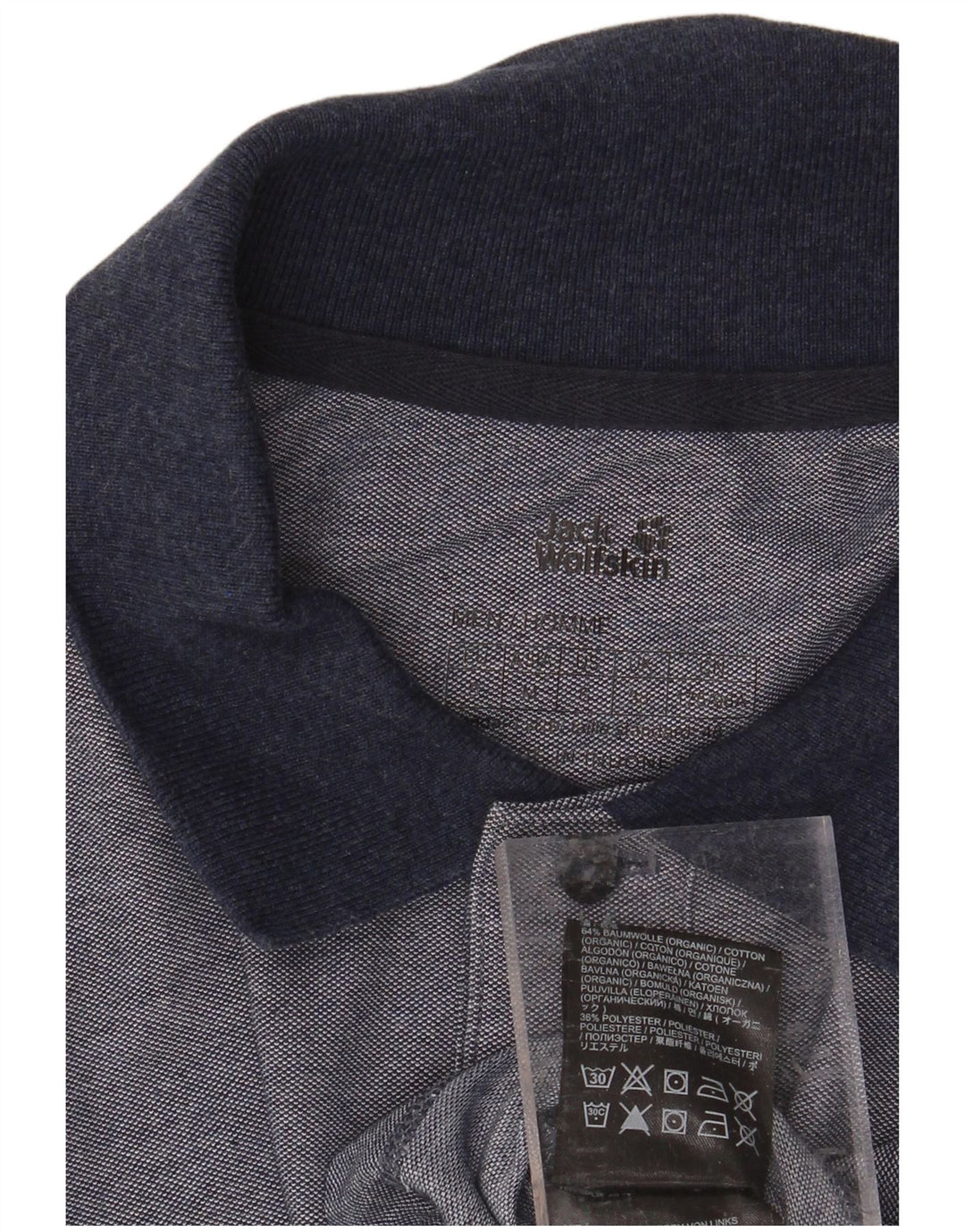 JACK WOLFSKIN Mens Polo Shirt UK 38 Medium Blue Cotton