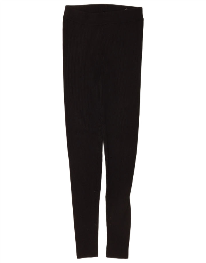 Женские леггинсы Zara UK 8, маленькие черные из вискозы