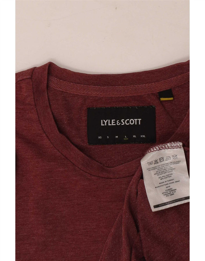 Мужская футболка Lyle & Scott, большой бордовый полиэстер