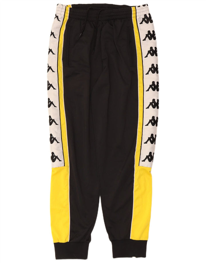 Мужские спортивные брюки Kappa, брюки-джоггеры, большие черные, полиэстер с цветными блоками