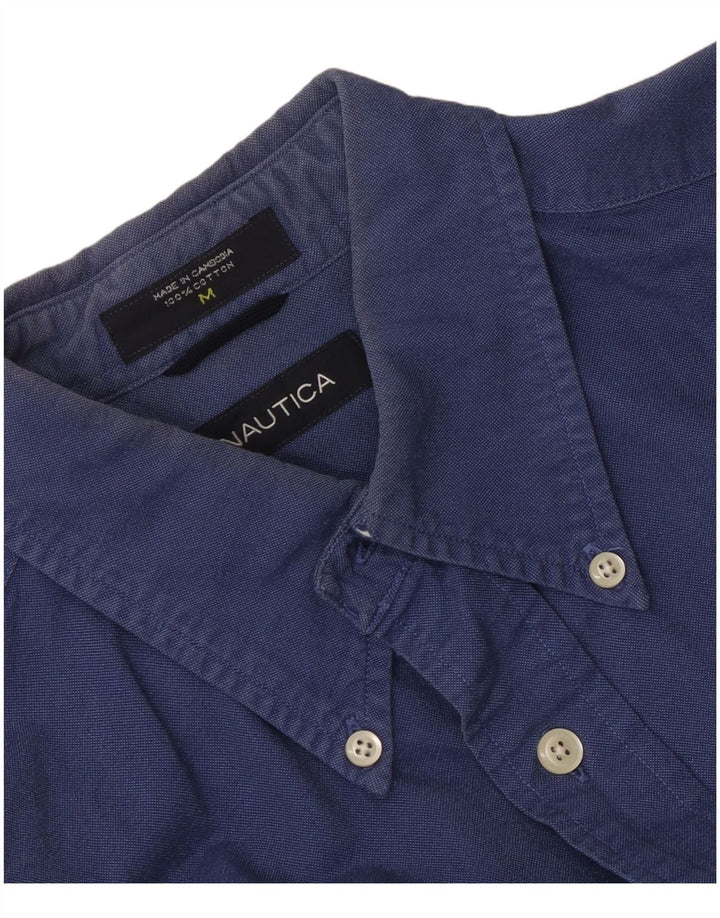 Мужская рубашка Nautica из хлопка среднего синего цвета