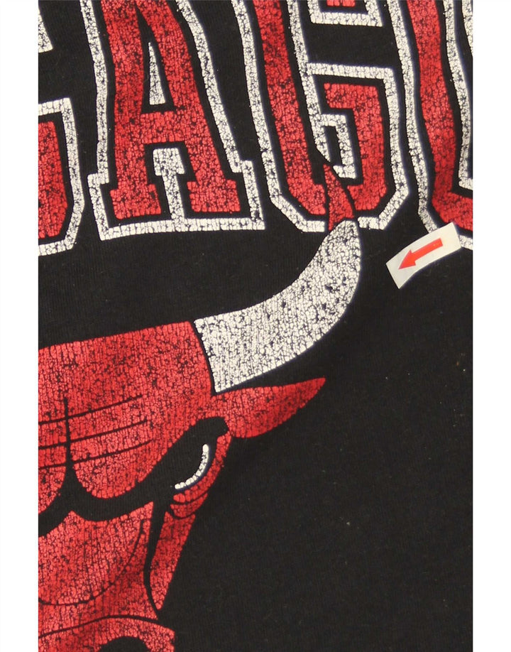 Мужской джемпер большого размера с графикой NBA Chicago Bulls, маленький черный